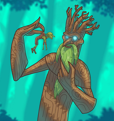 The ent and the goblin illustration