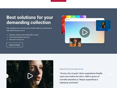 Landing Page – Art Discovery cleanui creativedesign landingpage minimaldesign uidesign uxdesign webdesign