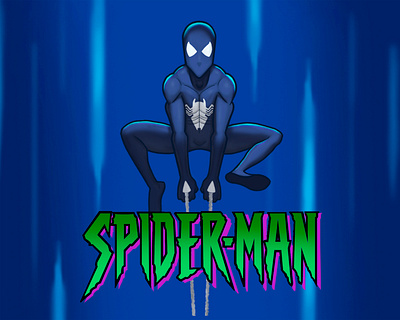 Spider-man symbiote suit illustration