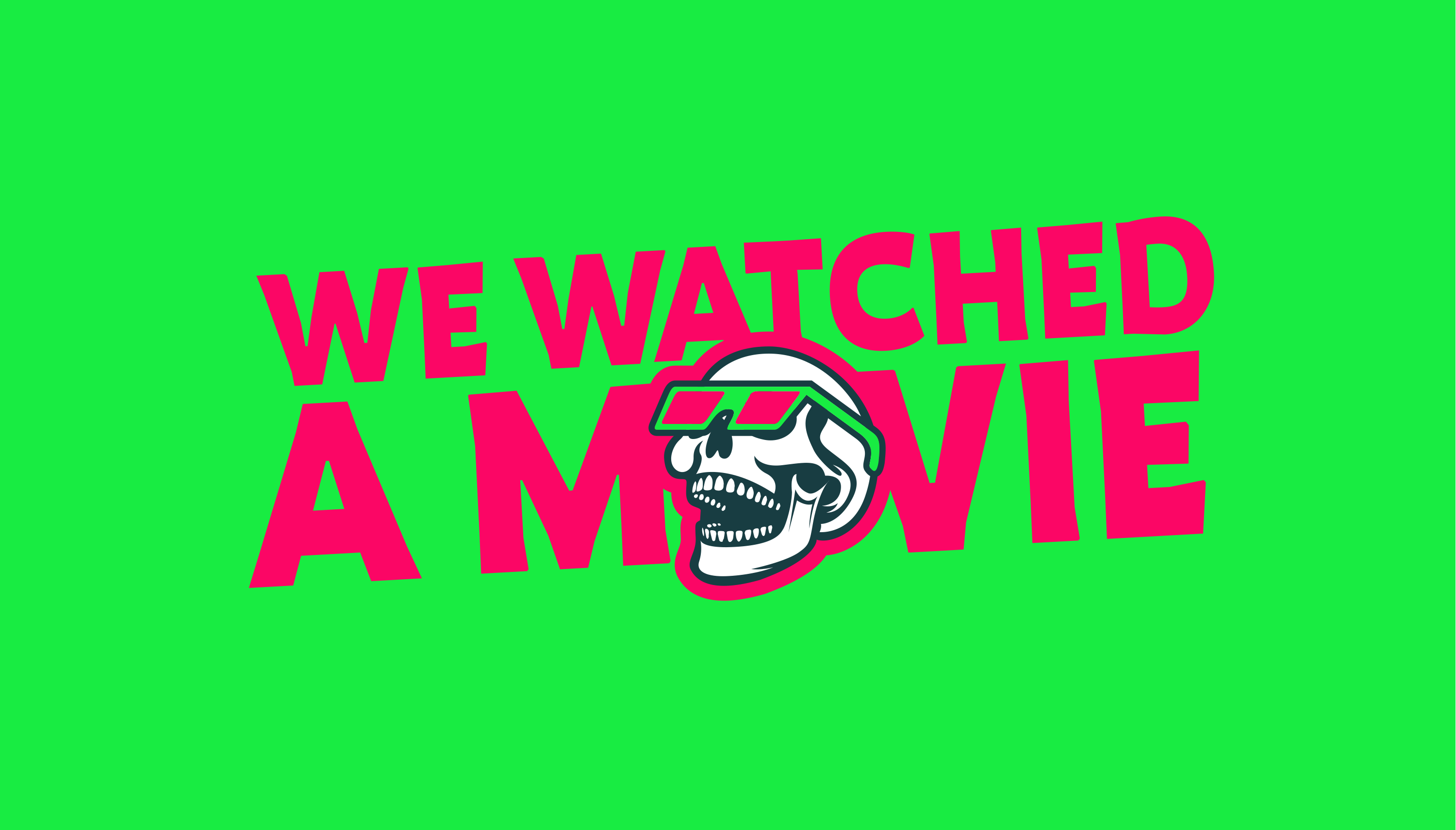 We Watched A Movie - Logo Concept 3d cinema creepy glasses green halloween horror mike movie red reviews scary skeleton skull youtube