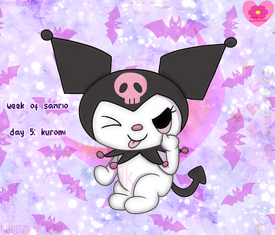 Week of sanrio Day 5: kuromi art post art tag digital art drawing fan art illustration
