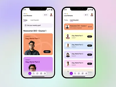 E-learning Mobile App UI Design android app app interface application ui best ui cources course app e learn e learning e learning mobile app education education app ios app learn language mobile mobile app design mobile app ui mobile design modern app ui online course ux mobile