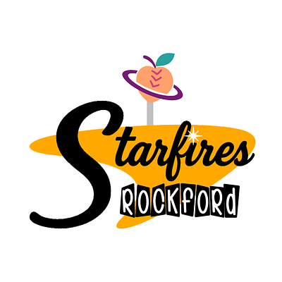Concept Logo - Rockford Starfires Women's Baseball branding graphic design logo