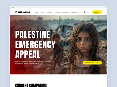 Charity & Donation Website UI charity charitydesign charitywebsite cleanui donation donationplatform donationui donationwebsite dribbble emergencyappeal fundraising humanitarian landingpage minimaldesign modernui nonprofit uiux userinterface webdesign websitedesign