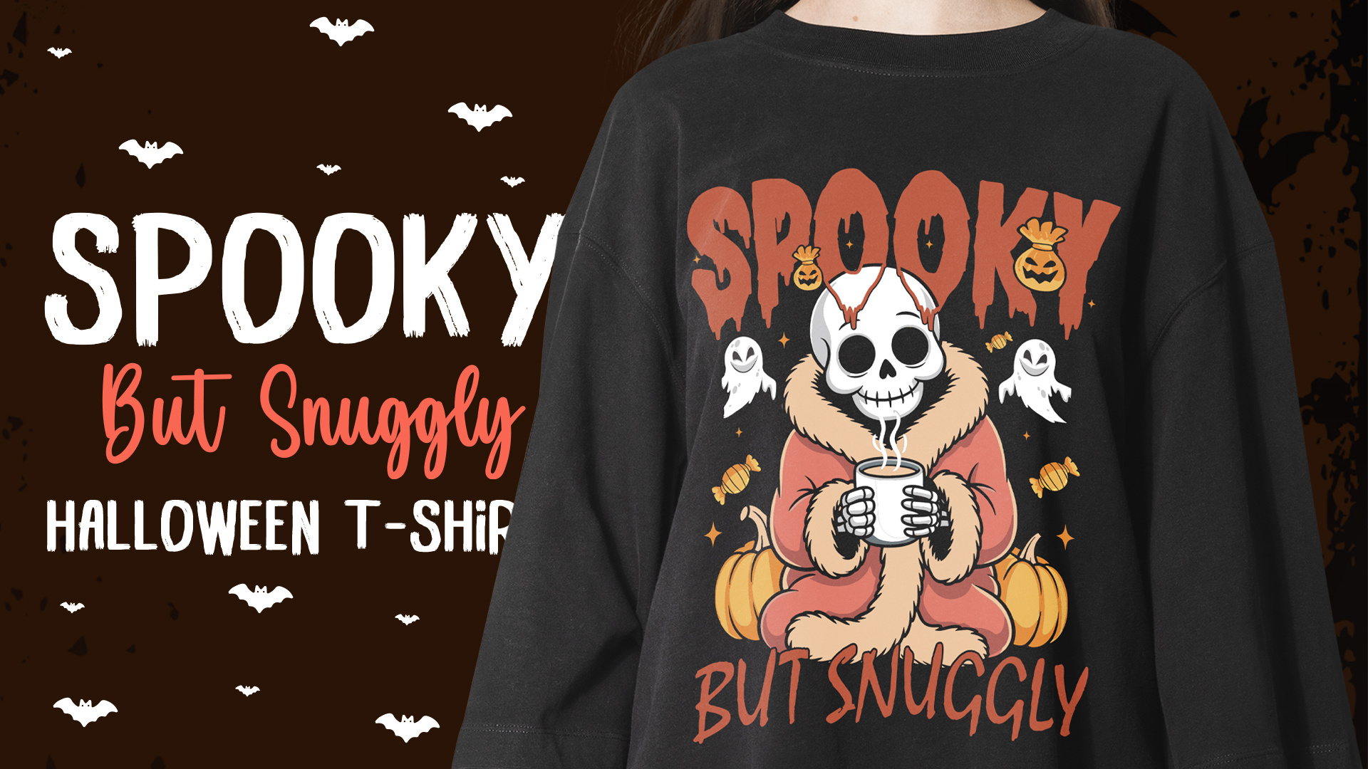 Example of Spooky But Snuggly Cozy Skeleton T Shirt