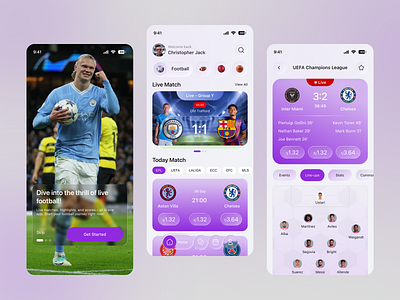 Football Live Score App app design bet app betting football football app design football news gambling live scores match updates mobile real time score app soccer app soccer app ui sport app sports app sports app ui sports betting sports fans sports update app uiux design