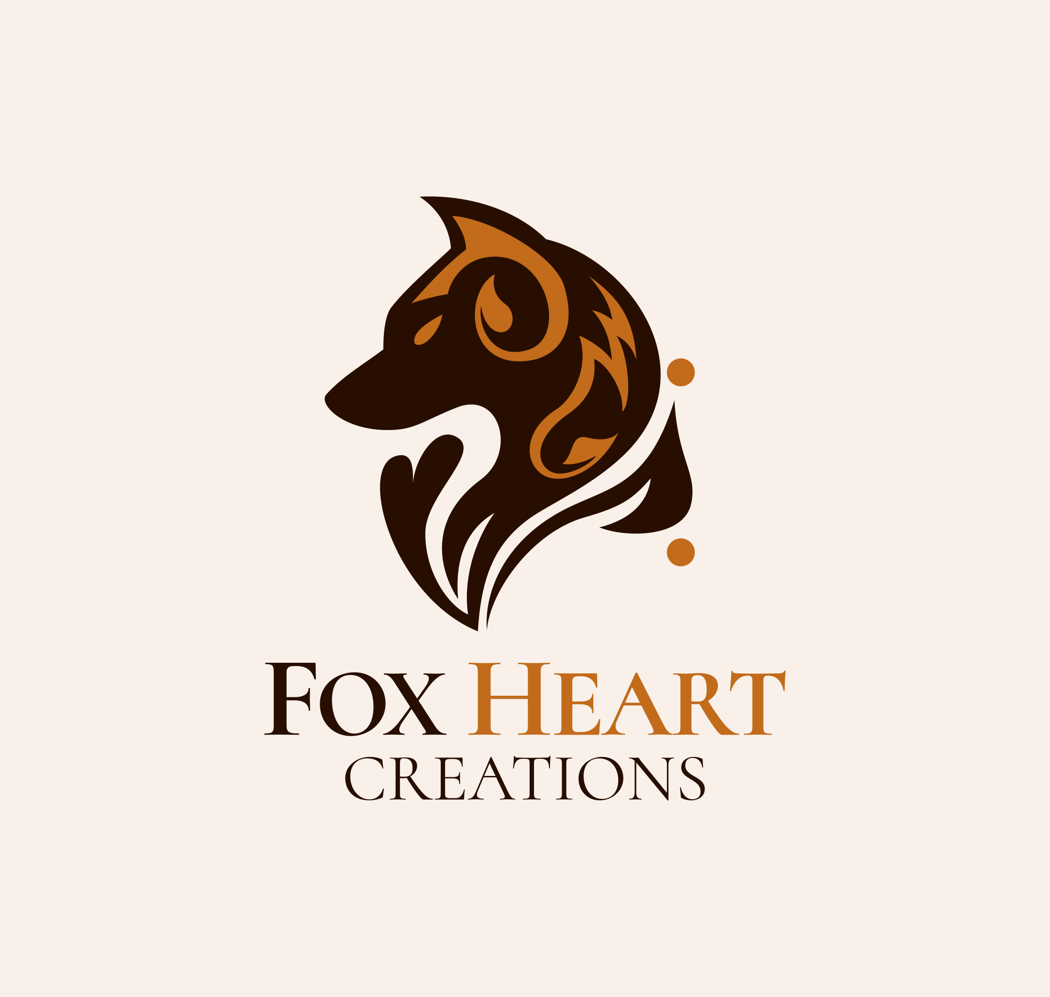 Logo Design for Fox Heart Creations brand identity branding commission design fox freelance graphic design graphic designer logo logo design logo design branding logo designer online shop vector