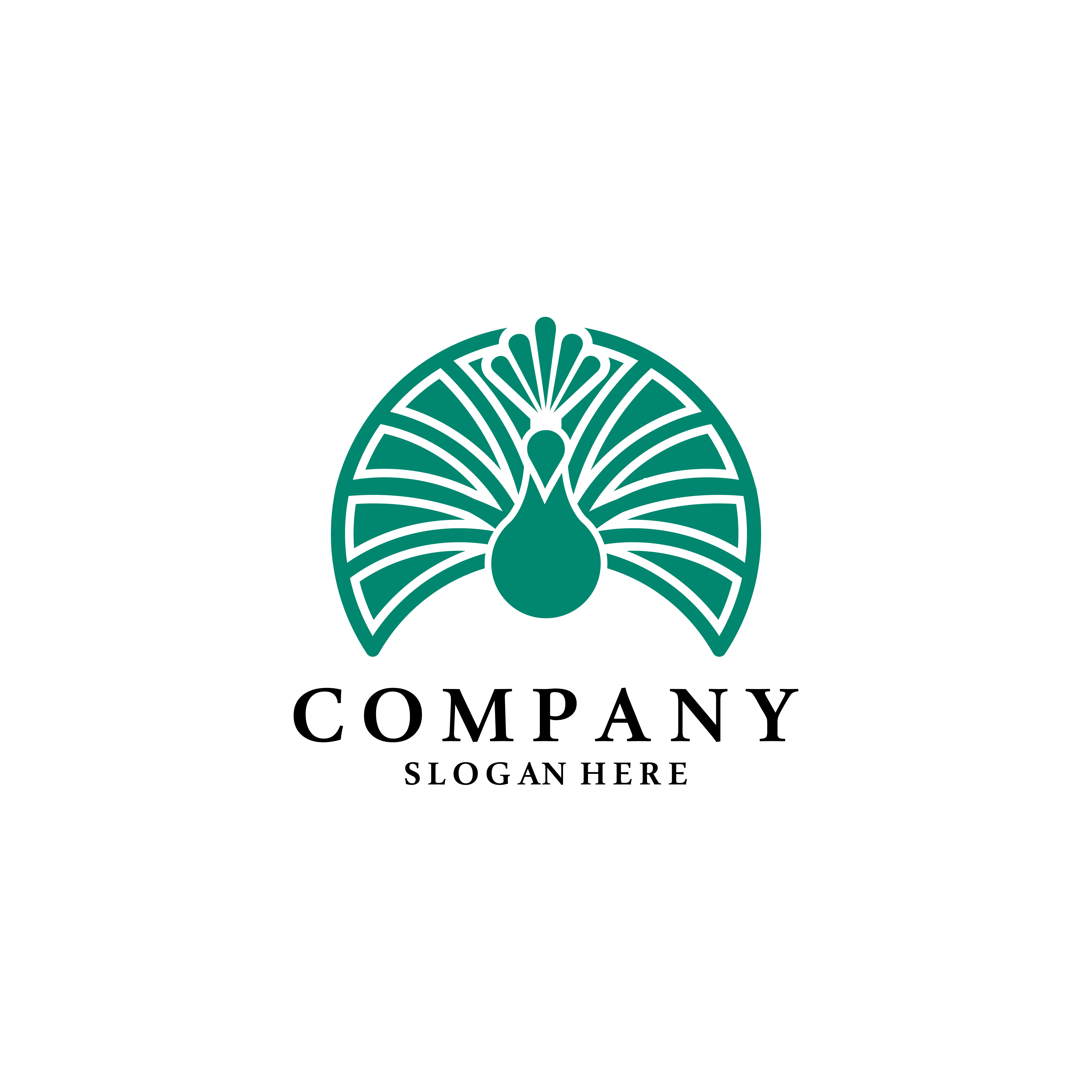 Example of Peacock Blooming Logo Design