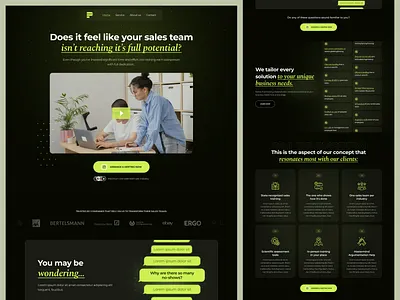 Sales Consulting Website consulting design landing product sales service ui ux web website
