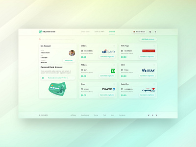 My Credit Score - UI UX Design for Financial Dashboard branding credit score dashboard finance financial fintech insurance loans modern product design real estate saas template ui user panel ux web app web design web ui website