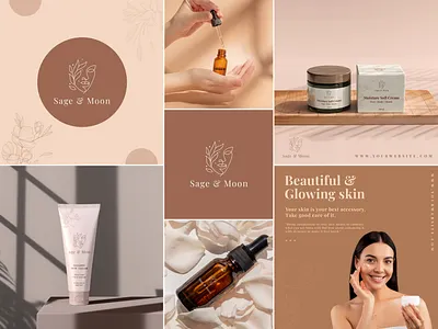 Sage & Moon – Minimal Botanical Skincare Branding beauty beautylogo brandidentity brandidentitydesign branding design femininelogo graphic design identity illustration logo logodesign