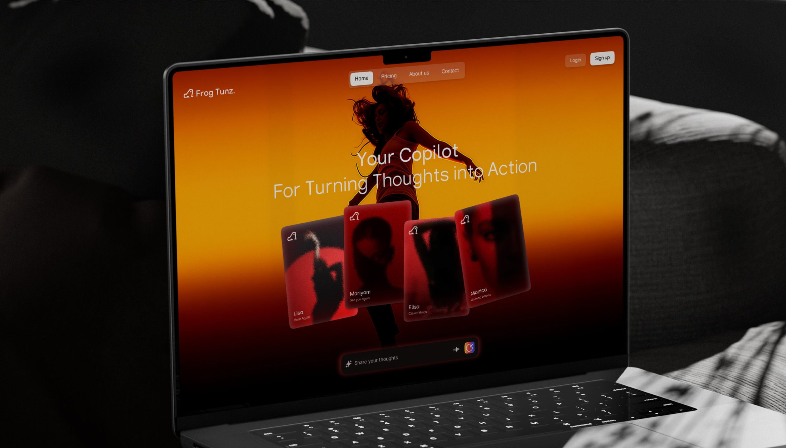 Co pilot for Musicians ui
