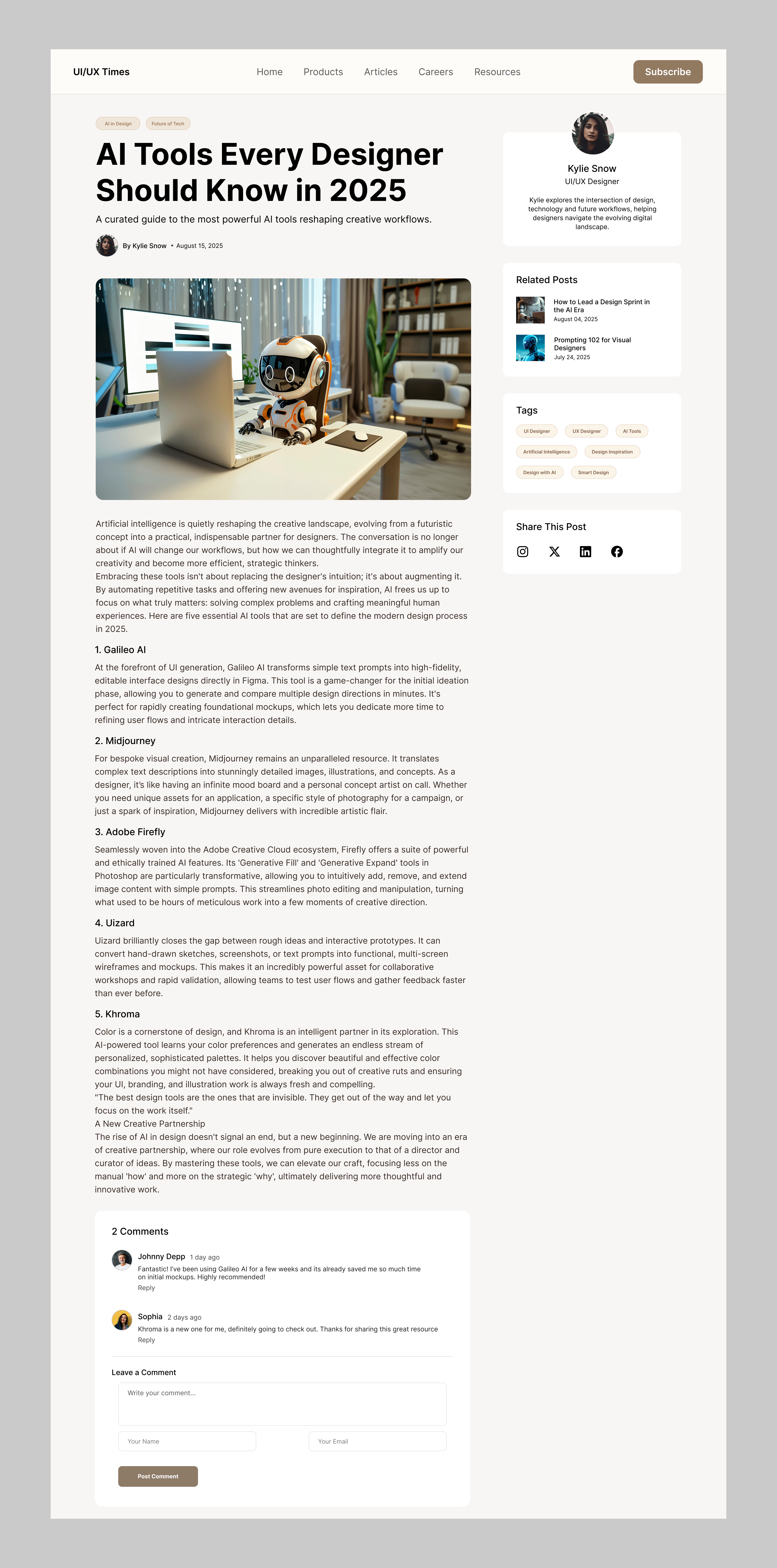 Blog Post UI designs, themes, templates and downloadable graphic ...