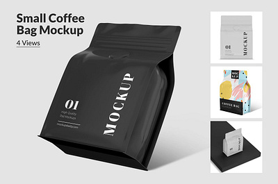 Small Coffee Bag Mockup bag mockup branding coffee coffee bag coffee bag mockup coffee mockup graphic design logo mockup motion graphics small coffee bag mockup