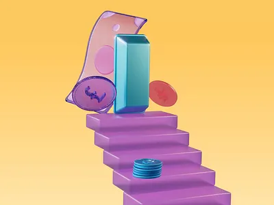 Stairway to Crypto 3d animation cinema4d design graphic design motion graphics
