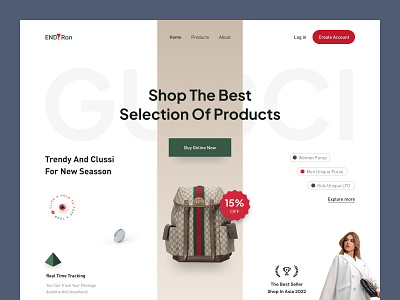 E-commerce website cleanui creative ecommerce gucci minimalui modernui online shop productdesign responsovedesign shop uidesign uiux uxdesign webdesign website