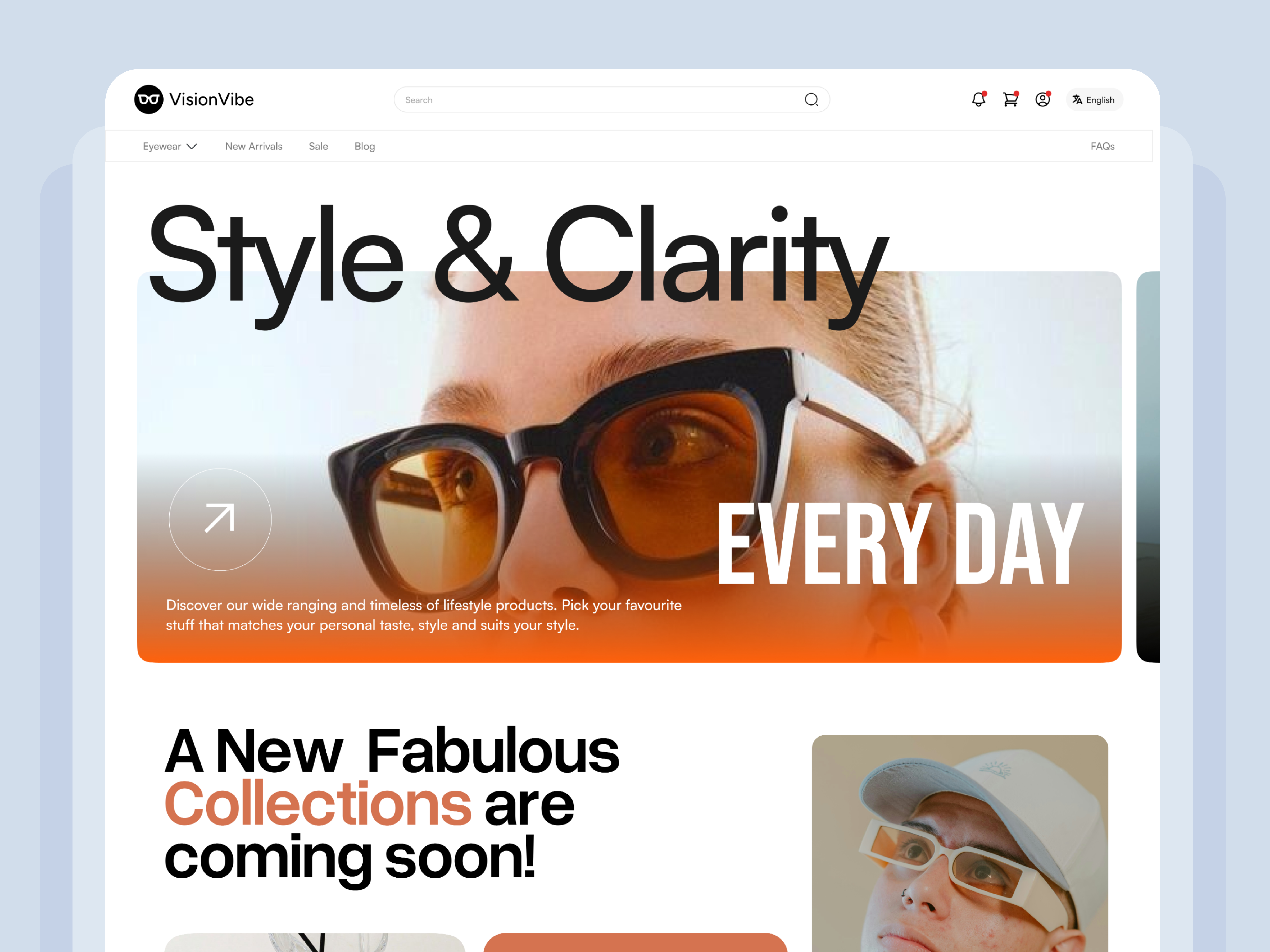 Eyewear Website Design e commerce e commerce website landing page ecommerceux eyeewear website eyeglasses eyewear landing oage eyewear store fashion web homepage landing page online shopping optometrist sunglasses website design