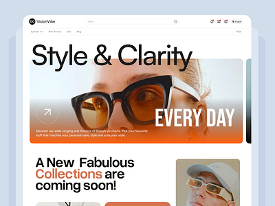 Eyewear Website Design e commerce e commerce website landing page ecommerceux eyeewear website eyeglasses eyewear landing oage eyewear store fashion web homepage landing page online shopping optometrist sunglasses website design