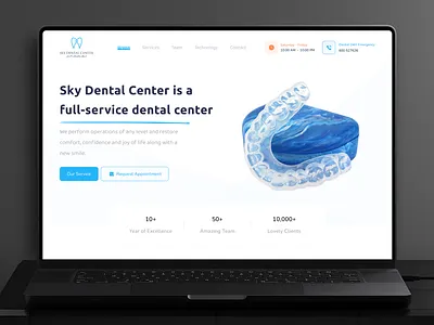 Clean & Care – Dental Clinic Web UI branding clean ui dental design design ui ui ui design uiux website