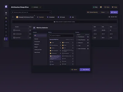 Metrics Selector metrics