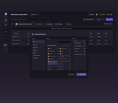 Metrics Selector metrics