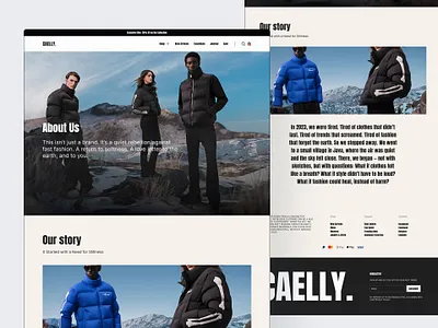 About Page - Caelly Fashion E-commerce Shopify Template about about us e commerce ecommerce fashion fashion store landing page shopify store streetwear