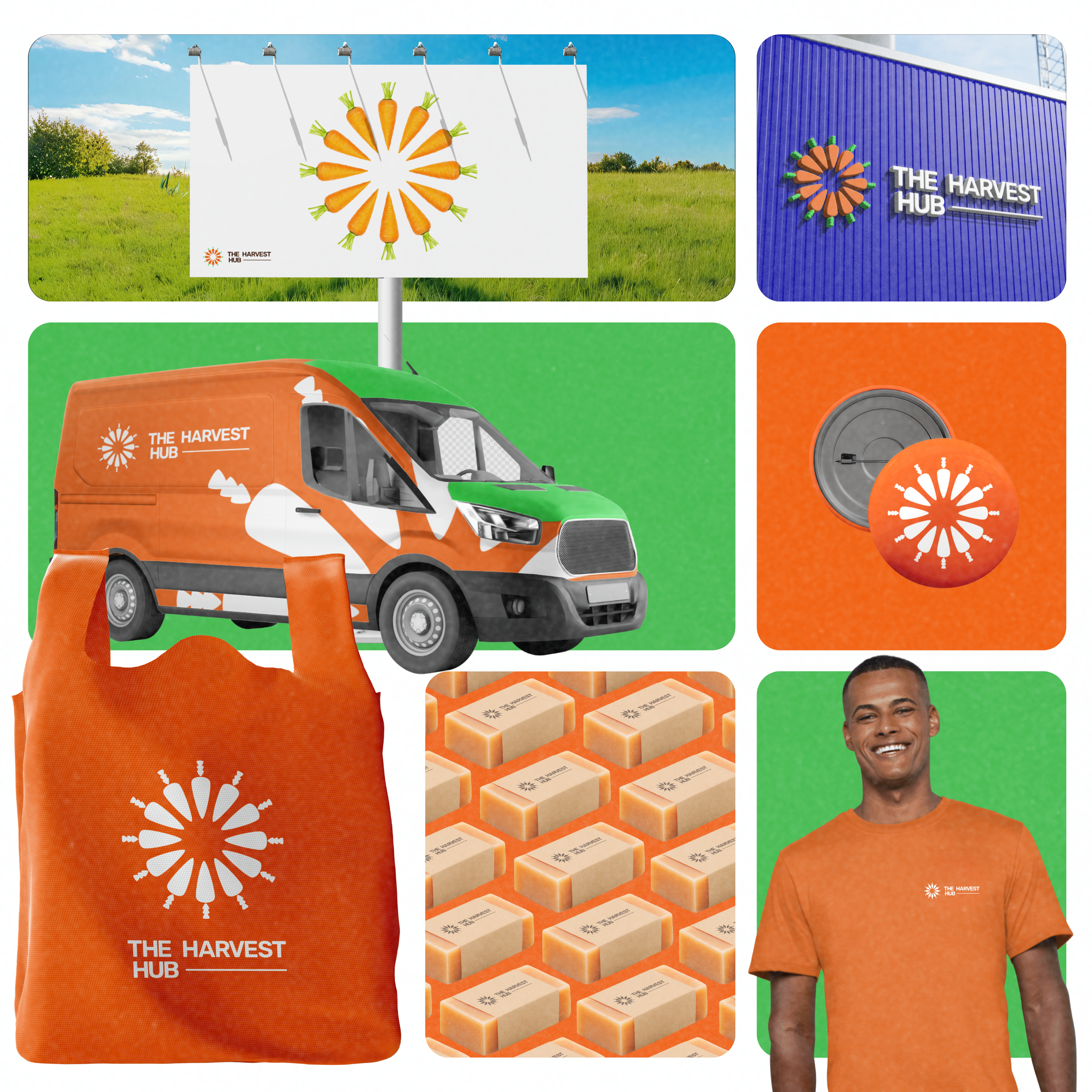 Organic Grocery Brand Visual Identity Design brand identity branding carrot custom dynamic flat grocery hand drawn healthy food logo minimal modern non gmo organic organic brand store symbolic vegetable veggies visual identity