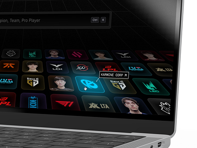LoL Stats Platform — Hero Section details dark esport hero illustration lol platform ui ui design web webdesign