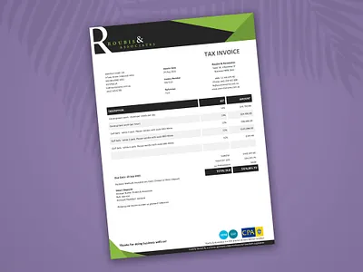 Xero Invoice Template Design branding invoice branding letterhead custom xero template graphic design invoice template letterhead design modern invoice modern invoice design xero custom docx xero custom invoice xero custom templates xero invoice template xero template design xero word template