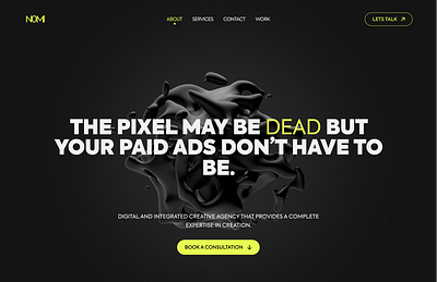 NOM Digital Agency — Landing Page Case Study graphic design ui uiux website webui