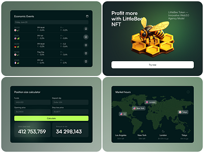 Fintech & Web3 UI Kit crypto app crypto calculator crypto dashboard crypto trading crypto ui data visualisation finance app fintech design interface nft nft design product design trading app ui design ui elements ui kit web design web3