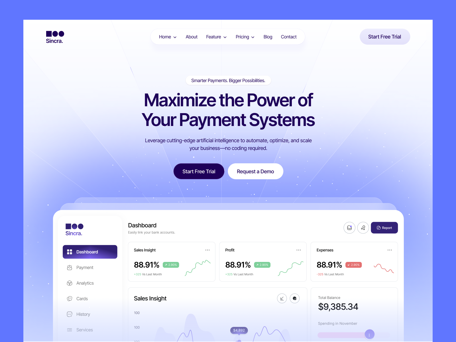 Example of Sincra - SaaS AI Startups Website