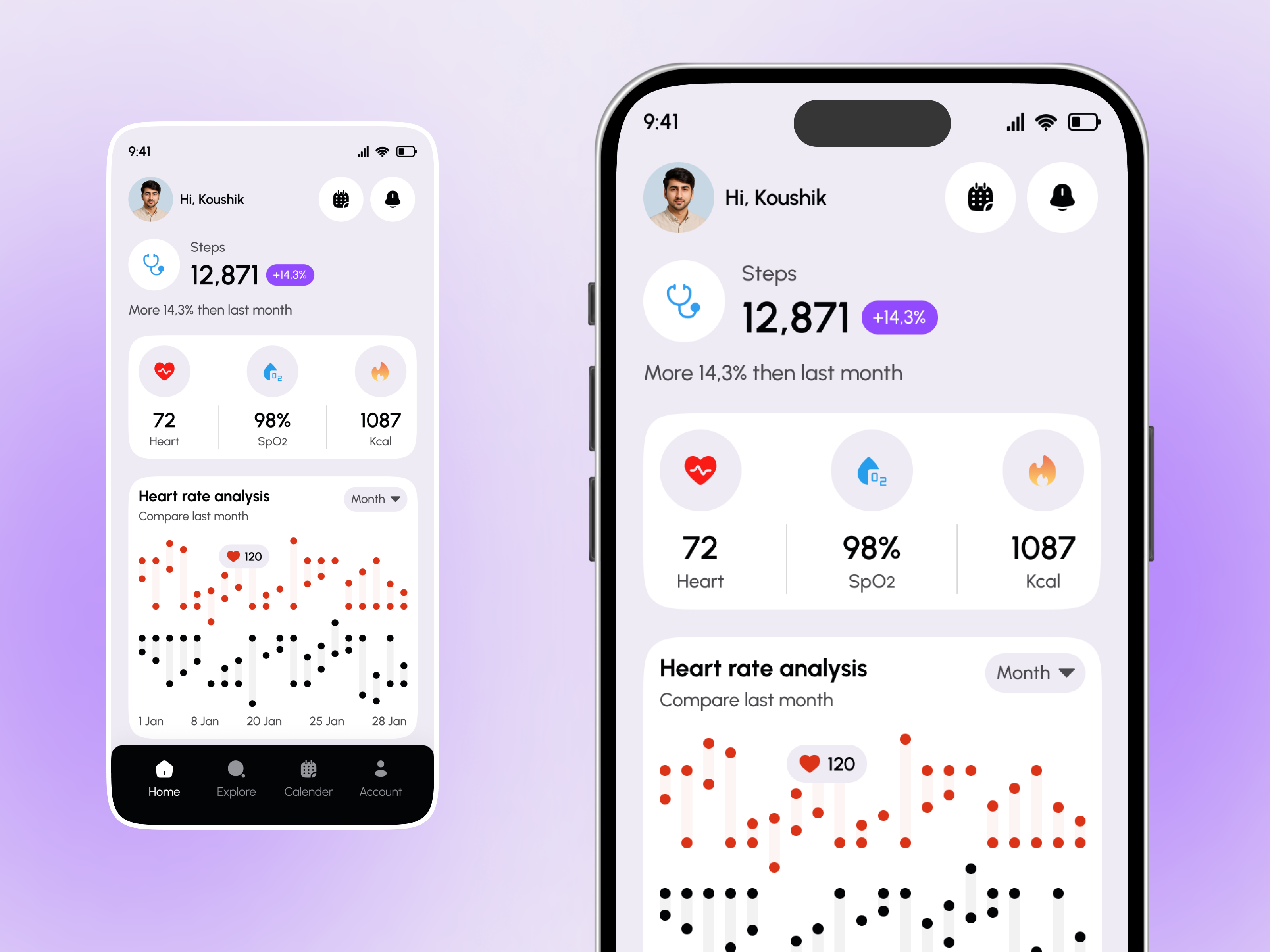 Example of Health Mobile App Design And Development