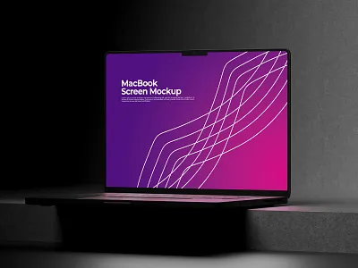 MacBook Screen Mockup 3d branding design graphic design illustration laptop logo macbook mockup mrfauzi presentation template product 3d screen template ui ui presentation vector