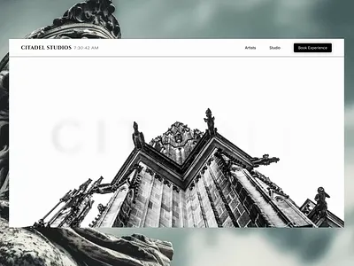 Tattoo Studio Website Design - Citadel Studios branding minimal design modern design ui web design