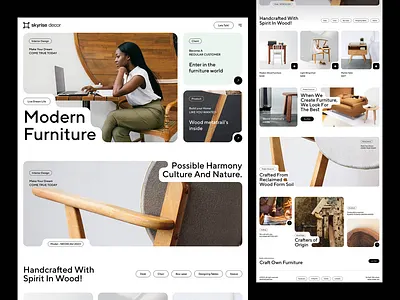 Skyrise Decor: eCommerce Website / Landing Page 3d animation design figma graphic design illustration ui web design website website design