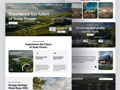 Nirusolar - Renewable Solar Energy Landing Page 3d animation branding design figma graphic design landing page ui web design website website design