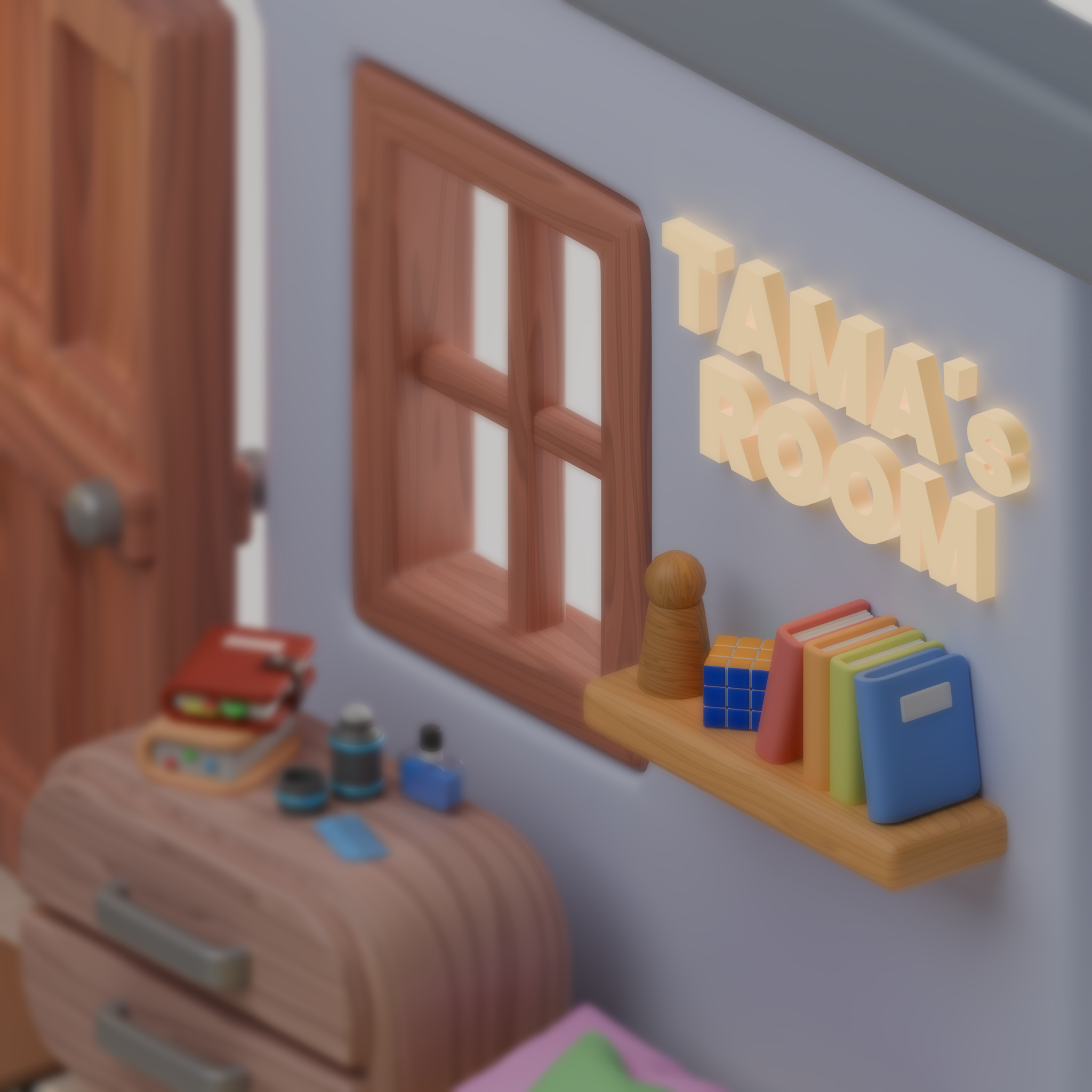 Tama's Room - Parts II 3d blender cycles illustration