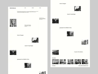 Artist portfolio website design aesthetic artist portfolio danish design minimal portfolio ui design ui ux web design website website design