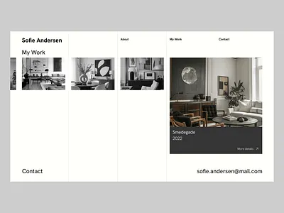 Artist portfolio website design aesthetic design graphic design light theme minimal portfolio ui design ui ux web design website design