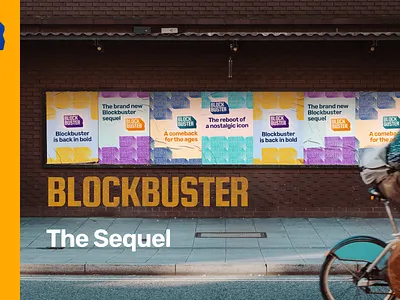 Blockbuster: The Sequel — Rebrand app design branding concept figma logo marketing rebrand social media typography vector illustration