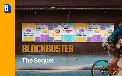 Blockbuster: The Sequel — Rebrand app design branding concept figma logo marketing rebrand social media typography vector illustration