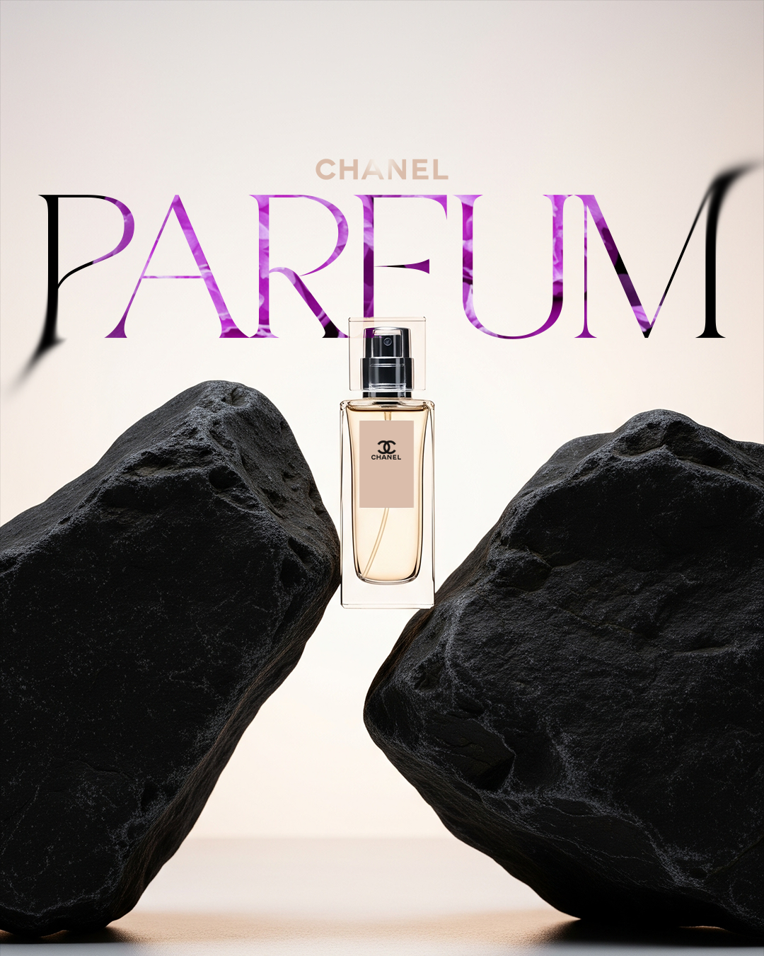 Chanel Parfum Poster Design chanel graphic graphic design madhav madupu mockup motion graphics parfum perfume poster product