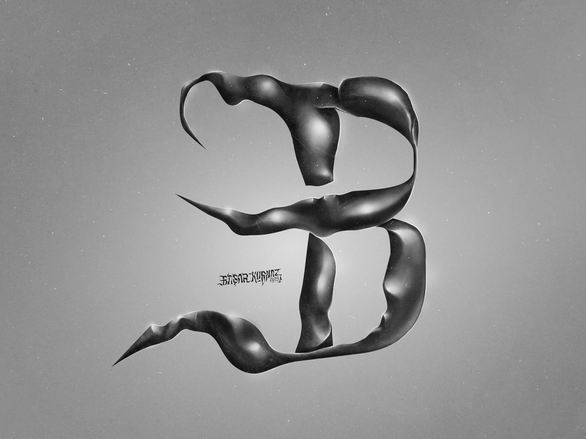 B black branding digitalpainting typography