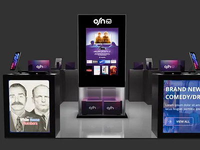 OSN TV Kiosk Mall Activation 3D Model 3d 3d art 3d blender 3d design branding design exhibition exhibition booth