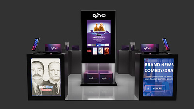OSN TV Kiosk Mall Activation 3D Model 3d 3d art 3d blender 3d design branding design exhibition exhibition booth