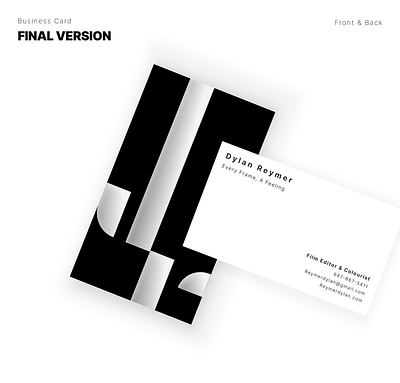 Creating Personal Brand for Professional Film Editor brand branding business card design film editor logo design logo design minimalist logo design personal branding