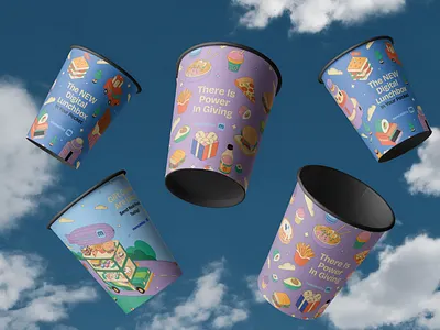 Illustrations for Nuncmitto Case Study app branding coffee cup design flat food delivery icon illustration nostalgia pattern retro service vector illustration web y2k