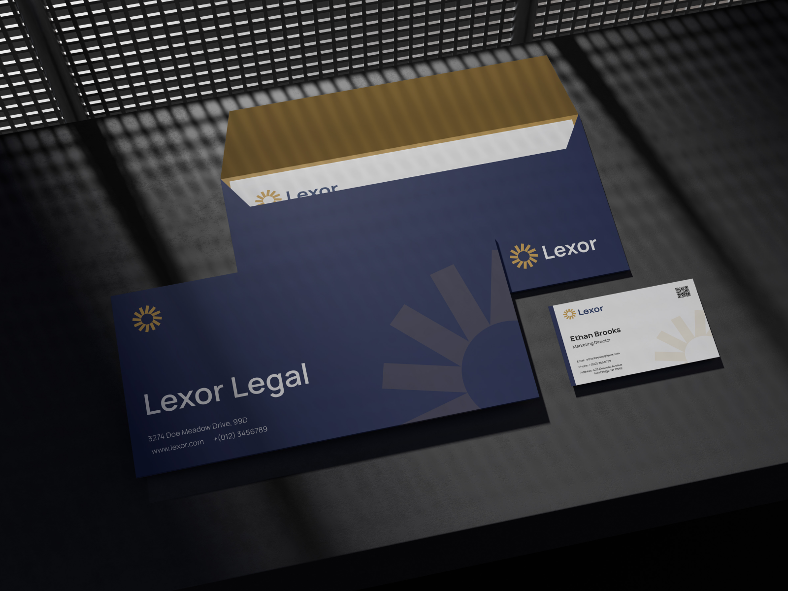 Lexor — Global Law Firm Stationery & Brand Identity legal design