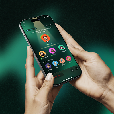 NOMOS - Networking Social Voice Based App emoji experts minimal mobile app networking rooms social netrwork ui voice voice chat